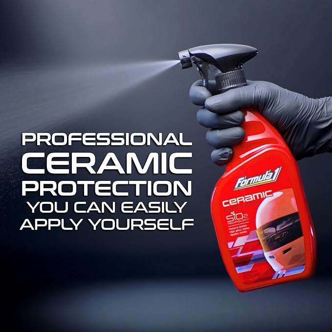 Formula 1 Ceramic Spray Detailer (23 oz.) - Ultimate Glossy Shine and Protection for All Car Surfaces - Long-Lasting Water Beading - Quick & Easy Application