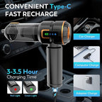 Car Vacuum Cleaner Cordless, 22000PA High Power Portable Handheld Vacuum & Compressed Air Duster, Mini Vacuum with LED Display, 3 Modes Brushless Motor for Car, Home, Office, Camping