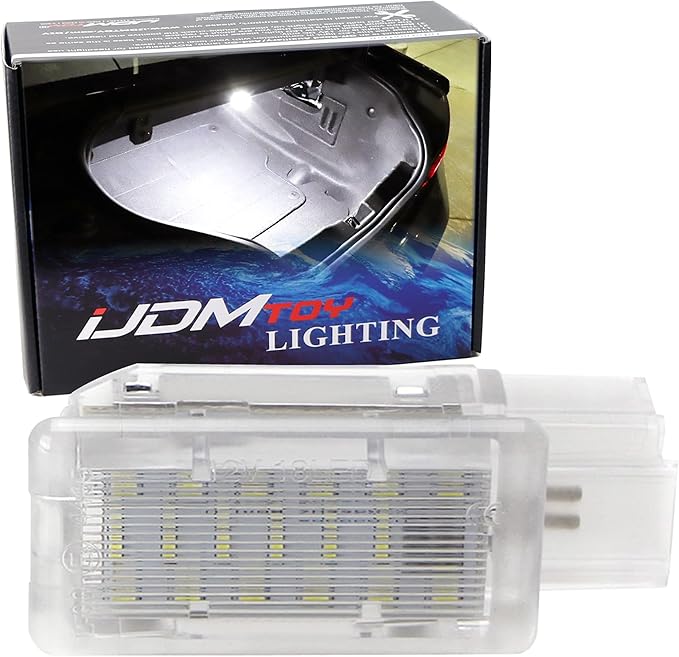iJDMTOY 18-SMD Xenon White Full LED Trunk Cargo Light Assembly Kit, Compatible With Chevrolet Camaro Cruze Trax Spark, Compatible With Cadillac XTS, Buick Lacrosse, GMC Acadia etc