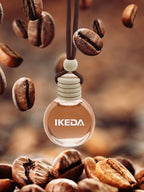 Ikeda Car Air Freshener: Hanging Car Smell Air Freshener | 10ml Hanging Car Perfume | Long Lasting Fragrance | Strong Scents Diffuser for Auto Home (Coffee)