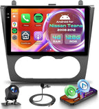 Android Car Radio for Nissan Altima 2008-2012 with Wireless CarPlay Android Auto, Orderich 4G+128G 9 Inch Touchscreen Car Stereo Mirror Link GPS Navigation WiFi Bluetooth FM RDS EQ SWC Backup Camera