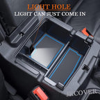 Compatible with Center Console Organizer Tray Jeep Wrangler JL/JLU 2018-2022 2023 2024 2025 2026 and Jeep Gladiator JT Truck 2020-2024 2025 2026 Insert Armrest Accessories (Not for JK/JKU)(Blue Trim)