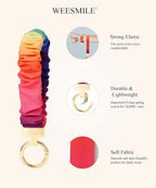 WEESMILE Keychain Wristlet, Stretchy Key Chain for Car Keys with D ring, Cute Scrunchie Wrist Bracelet for Women Men