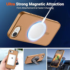 SUPFINE Magnetic for iPhone 17e Case/iPhone 16e Case (Compatible with MagSafe)(Military Grade Drop Protection) Slim Translucent Matte Shockproof with Anti-Fingerprint Phone Case,Brown