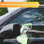 Vesici Car Wash Brush Head with Soft Detailing Bristle Flow Thru Car Cleaning Brush Exterior Car Wash Equipment for Auto Truck RV Boat Camper Washing, 10 Inch(Yellow, Green,2 Pcs)