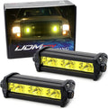 iJDMTOY 3000K Yellow 3-Chipset High Power LED Daytime Running Light Kit Compatible with Behind The Grille or Lower Bumper Insert Area