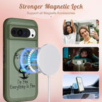 for Google Pixel 9 Pro XL Case - Compatible with MagSafe Women Girls Cute Magnetic Protective Cover Cool Cat Kawaii Girly Design Heavy Duty Shockproof Phone Case for Pixel 9 Pro XL 6.8"