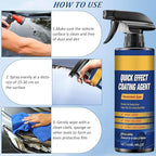 Advanced Car Quick-Acting Coating Agent Spray, Scratch Wax Polish Waterless Wash, Quick Effective Coating Spray, Car Coating Sprays Cleaning Kit, Oil Film Emulsion Glass Cleaner
