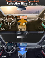EcoNour Windshield Sunshade Compatible for Ford Escape 2013-2017 2018 2019, Sun Visor for Front Windshield & Window Sun Shade Cover, UV Heat Blocker & Protector, Car Accessories