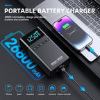 10-in-1 Portable Car Battery Jump Starter with Air Compressor, 6000A 160PSI Portable Car Jumper Starter (All Gas 12L Diesel), 12V Jump Box Car Battery Jump Starter with Jumper Cables, Lights
