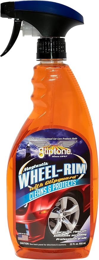 Gliptone Wheel and Rim Cleaner Magtastik Spray-On/Rinse Off with Glipguard, Professional Grade Spray for Car Detailing, Cleans and Protects, 22 Fl Oz