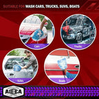 AIDEA Car Wash Mitt Microfiber-2PK, Scratch-Free& Lint-Free, Premium Chenille Microfiber Wash Mitt-Blue Regular Size (7.12''X10.14'')