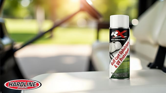 Hardline Products USA RX Upholstery Multi-Purpose Foaming Cleaner – Professional Grade Golf Cart Seat Cleaner & Vinyl Restorer – Removes Sunscreen, Mud, & Tree Sap from EZ-GO, Club Car, All Golf Carts