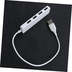 OSALADI 3pcs High- USB Hub Adapter Multi-Device USB Splitter for Laptops and Supports OTG White Play Design Compatible Car and Wall Chargers
