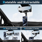 for Magsafe Car Mount, Rear View Mirror Phone Holder, Rotatable and Retractable Phone Holder for Car Compatible with iPhone 17/16/15/14/13/12 Series and Phones with Magsafe Case or Metal Ring