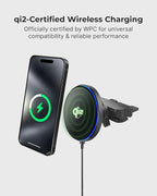 Qi2 15W Wireless Car Charger CD Mount for MagSafe - Magnetic Wireless Charger - Built in on/Off Switch for Charging - Fast Charging & Compatible with iPhone 17 16 15 14 13 12 Series