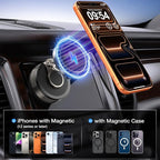 Vooii for Magsafe Car Mount Charger (15W Wireless Faster Charging) (130+LB Strongest Suction & 3000gf Magnetic) (360° Adjustable) Vacuum Car Phone Holder, Phone Holders for Your Car for iPhone 17-12