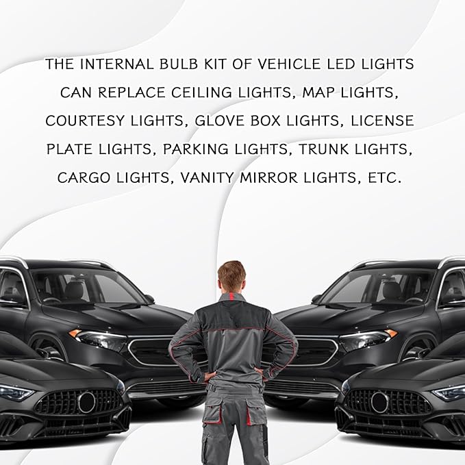 24PCS LED Interior Car Lights, Interior Car Lights Dome Light Set T10 31 mm 42 mm Replacement Bulbs for Top Map Dome Tail Cab Lights and License Plate Courtesy Lights Accessories (Blue)