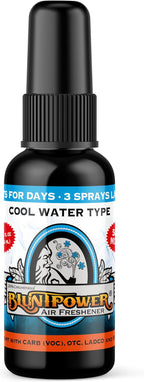 BluntPower (Cool Water, 1 Pack) Concentrated Air Freshener for Room and Car Spray - Oil-Based Diffuser Spray Bottle - Long-Lasting Bathroom Spray, Car Freshener, & Odor Eliminator Spray