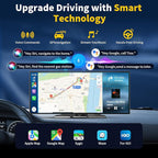 11.5" Largest Wireless Carplay HD Screen for Carplay & Android Auto Car Stereo with 4K Dash Cam 1080P Backup Camera, GPS Navigation/Bluetooth/Mirror Link/Voice Control/AUX/FM/Siri
