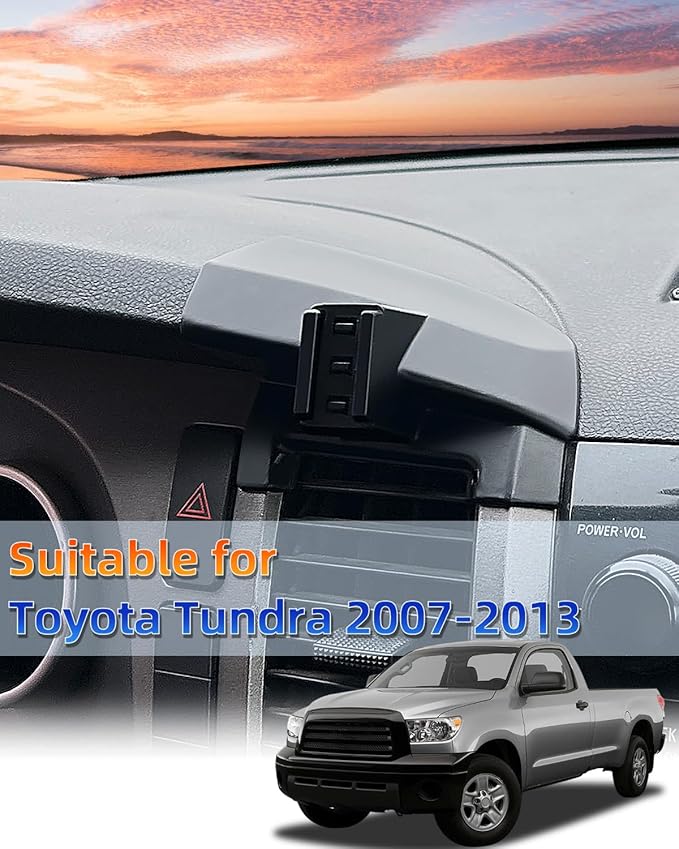 PZK Car Phone Mount for Toyota Tundra 2007 2008-2011 2012 2013 /Sequoia 2008-2011 2012 2013 Accessories Custom Air Vent Phone Holder Magnetic Hands Free 360° Rotation Cell Phone Automobile Cradles