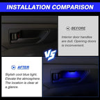 Powerty Compatible with LED Light 2020-2025 2026 Toyota Highlander Accessories Inner Door Handle Bowl Mood Lighting Decorative Interior Lamp 4PCS Blue