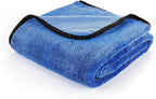 The Rag Company - Slim Dryer Towel - Ultra-Absorbent Korean Microfiber, Suede Edge, 25"x35" Royal Blue