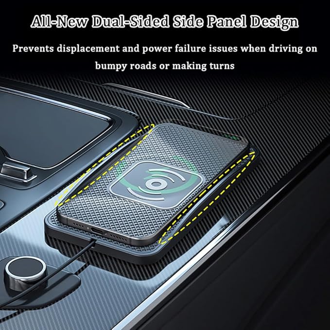 Wireless Car Charger Pad for Ford Explorer 2000-2026, Type-C/USB 20W Car Wireless Charger Non-Slip Phone Charging Pad Car Accessories,B 30cm Cable USB Plug