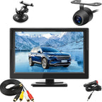 Backup Camera with 5-Inch Monitor Easy Install: Plug-Play DIY Guide Lines Clear Night Vision HD 1080P Rear View Camera with Monitor Kit IP69 Waterproof Night Vision with On/Off Switch for Cars/SUVs