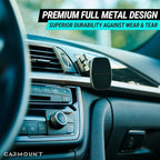 CARMOUNT F2 Adjustable Car Mount | 2.0 Magnetic Phone Mount, Dashboard Phone Holder for Car, 6X N52 Magnets, 360° Rotation & Tilt, Universal Dash Mount for All Cell Phones