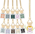 Funnymoom 10 Pcs Employee Appreciation Gifts Bulk Empty Glass Car Air Freshener Hanging Diffuser Thank You Gifts for Employee Nurse Staff Dietician Social Worker Volunteer