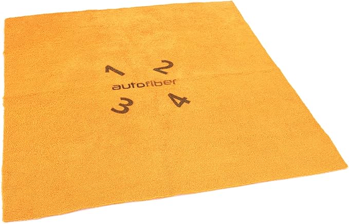 Autofiber [Quadrant Wipe] Premium Coating Leveling Towel (16"x16") 10 Pack (Orange)
