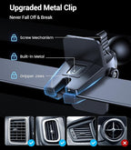 VICSEED for MagSafe Car Mount [Super Magnet Power & Vent-Safe Clip] Upgraded Steel Core Magnetic Phone Holder 360° Adjustable Hands Free Vent Mount for 17 16 15 14 13 12 Pro Max