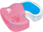 Season Guard Tailbone Pain Relief Office Chair Seat Cushion, Memory Foam Gel Seat Cushion for Sciatica Pain Relief with Washable Cover, Butt Cushion for Long Sitting, Mesh, Pink