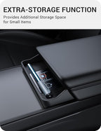 BASENOR 2026 Tesla Model Y Model 3 Center Console Sunglasses Holder, Armrest Key Holder Storage Box for 2025 2026 Model Y Juniper 2024 2025 2026 Tesla 3 Highland