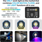 NextLED Premium Detailing Light Bundle: NT-V3505 Ceramic Coating Light & NT-1010UV 4-Color Paint Inspection Light
