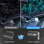 Twinkle Starlight Headliner Kit, 1000PCS 0.03in/13.5ft, 32W RGBW Twinkle & Meteor Dual-Engine 200 Shooting Stars, Music Mode APP/Remote Control Star Effect, for Truck/SUV/Home/Party