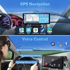 CARPURIDE 9.26 Inch Carplay Screen for Car, Compatible with Wireless/Wired Apple CarPlay, Android Auto and Mirror Link - Bluetooth Audio, Navigation,Siri, FM, AUX, C92 with Backup Cam