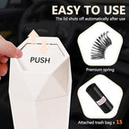 Car Trash Can with Lid - 1-Pack, Interior Accessories for Vehicles, Leakproof Garbage Can with 15 Detachable Trash Bags, Multipurpose Organizers and Storage Solutions for Home and Office (Beige)
