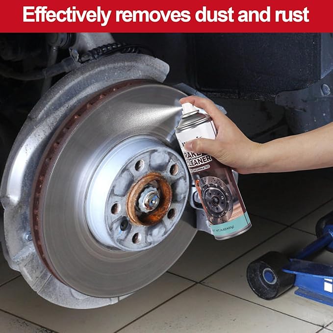 Brake Cleaner, Non-chlorinated Brake Cleaner Spray Can, Oil-Dust-Rust Remover for Disc, Caliper, Spring, Clutch, Rotor, Pad, 14.82 oz 2Can
