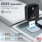 Mini Wireless Carplay Adapter for iPhone - Carplay Wireless Adapter Car Play Bluetooth, Compatible with iPhone iOS 10+, [One-Touch Phone Switching] Black