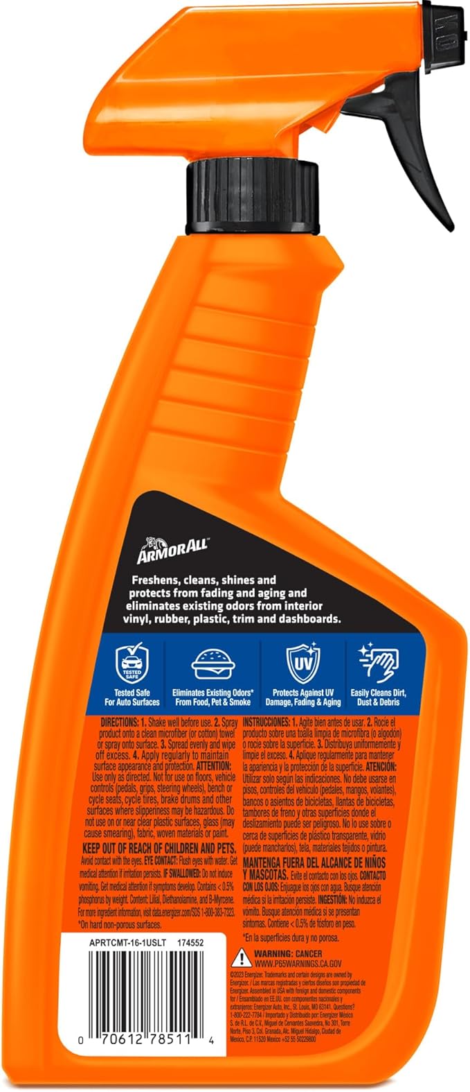 Armor All Car Air Freshener Protectant Spray by Armor All, Car Interior Cleaner with UV Protection Against Cracking and Fading, Cool Mist, 16 Fl Oz