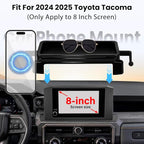 Car Phone Holder for Toyota Tacoma 2024 2025 With Center Console Organizer-for MagSafe Magnetic Cell Phone Mount for Tacoma Accessories 8 inch Touchscreen - Strong Magnets for iPhone (NOT FIT 14 inch)