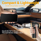 Portable Car Vacuum Cordless Mini Handheld Vacuums Cleaner Rechargeable with LCD Display and Multi-Nozzles, High Power Hand held Cleaners for Car, Home, Office, Sofa, Pet Hair,Keyboard