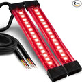 TRUE MODS 2pc 5" Red LED Motorcycle Turn Signal & Brake Tail Light Strip Kit [Waterproof] [Single Row] [50% Running] [100% Brake/Blinker] Self Adhesive Surface Mount Flexible Lamp for Dirt Bike ATV