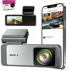 2K Mini Dash Cam Front, 1296P HD Car Camera with 1.97'' Touch Screen, 64GB SD Card Included, 145° Wide Angle Night Vision, G-Sensor Loop Recording, Supports 128GB Max