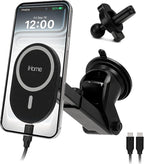 iHome 5-in-1 Complete Car Charging Kit, 15W MagSafe Charger, Dual Port Adapter, Mounts & Cable