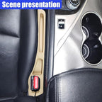 2PCS Car Seat Gap Filler Organizer, Car Center Console Side Plug with Storage Slot Prevent Falling, Multifunctional Vehicle Interior Phone Holder Accessories for Cars, Trucks, SUVs (Beige)