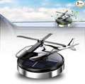 Car Air Freshener, Helicopter Solar Energy Rotating Aromatherapy Al Alloy Diffuser,Long-Lasting Fragrance, Interior Decoration Accessories Diffuser for Car and Home（Silver）