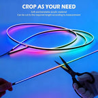 Interior Car LED Strip Lights with APP&Remote Control RGB 10 in 1 Ambient Lighting Kits Fiber Optic Strip LEDs,16 Million Colors,Music Sync Car Neon Lights for Cars,SUVs,Trucks